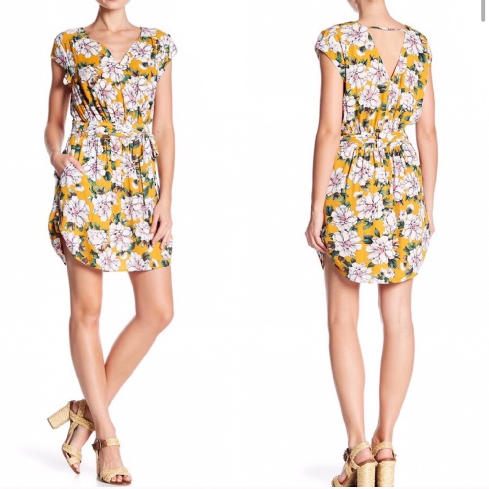 DR2 by Daniel Rainn Yellow Floral Dress